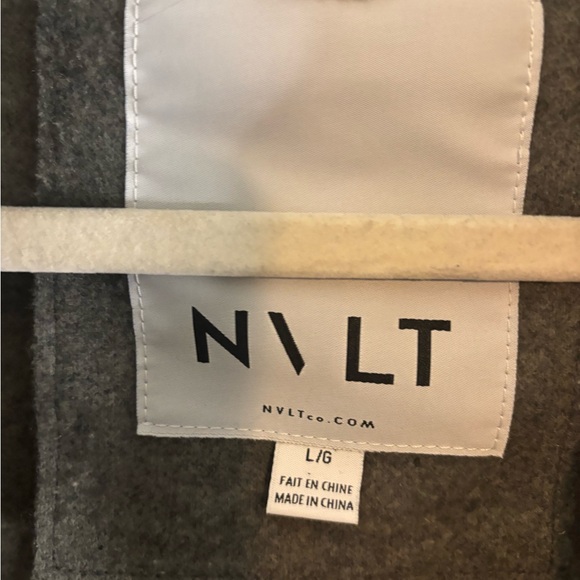 NVLT Women's Gray Blazer Coat size large EUC - Picture 2 of 4